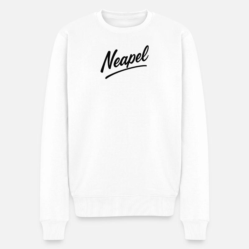Neapel Script Schriftzug - Männer Premium Bio Pullover - Weiß