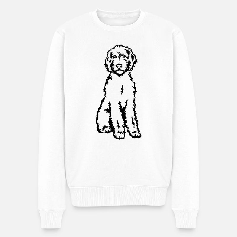 Labradoodle - Pull Premium bio Homme - blanc
