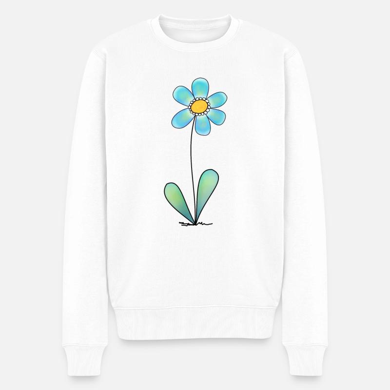 fleur - Pull Premium bio Homme - blanc