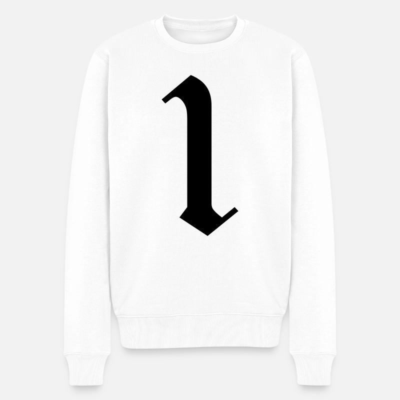 1 - Männer Premium Bio Pullover - Weiß