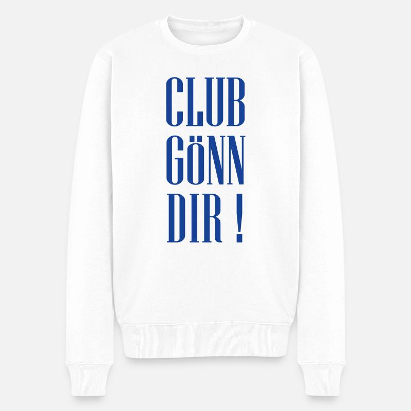 Club Gönn Dir blau - Männer Premium Bio Pullover - Weiß