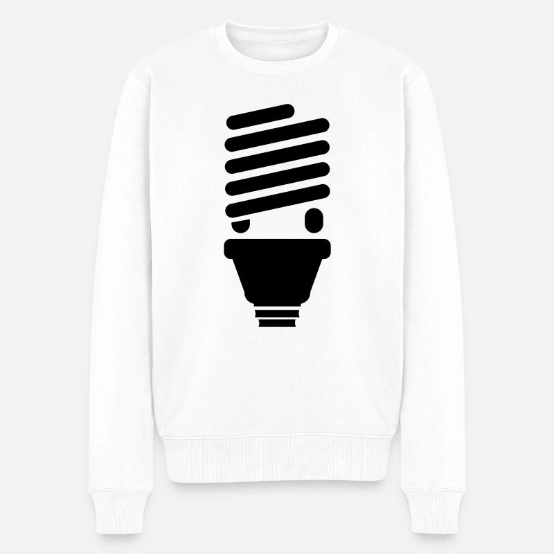 Energy Lamp - Männer Premium Bio Pullover - Weiß