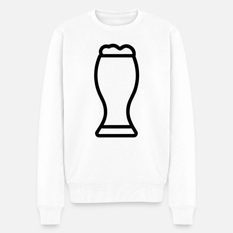 Bière - Pull Premium bio Homme - blanc