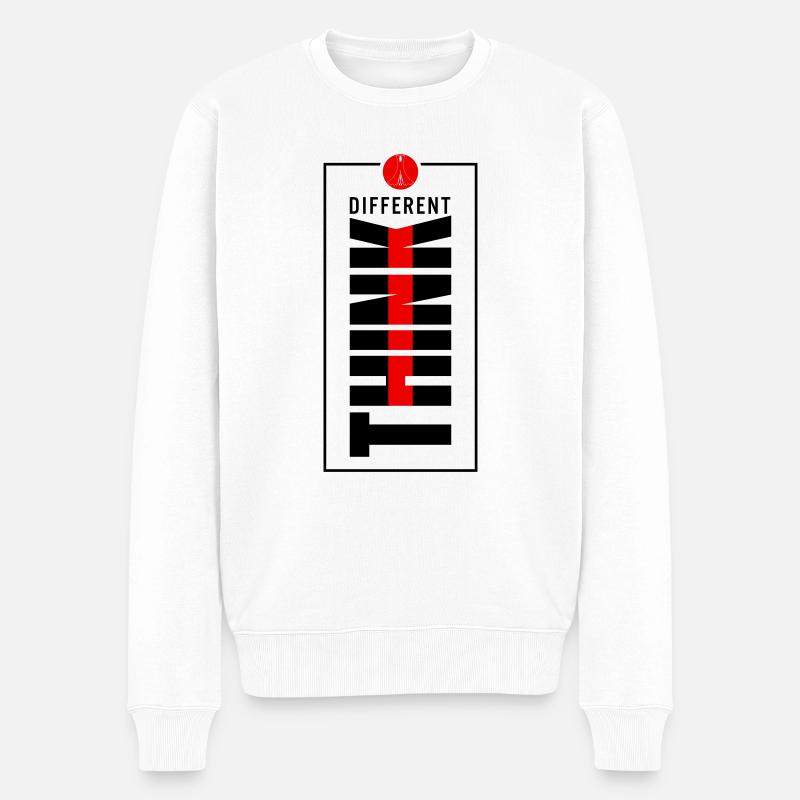 Think different. - Pull Premium bio Homme - blanc
