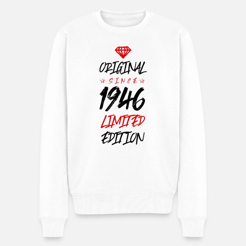 1946 limited edition - Männer Premium Bio Pullover - Weiß