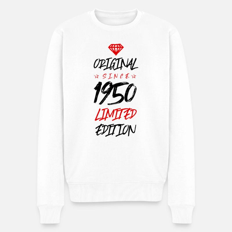 1950 limited edition - Männer Premium Bio Pullover - Weiß