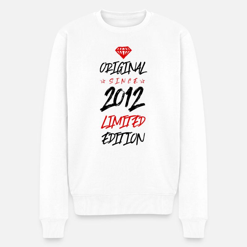 2012 limited edition - Männer Premium Bio Pullover - Weiß