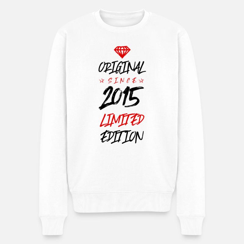 2015 limited edition - Männer Premium Bio Pullover - Weiß