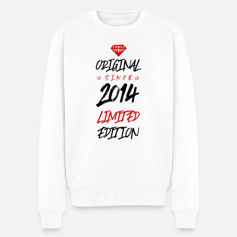 2014 limited edition - Männer Premium Bio Pullover - Weiß