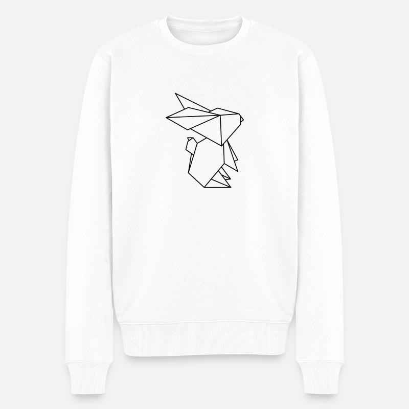 Hoppelhase - Männer Premium Bio Pullover - Weiß