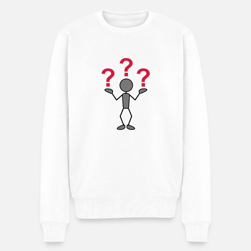 greyman_with_problems_3c - Pull Premium bio Homme - blanc