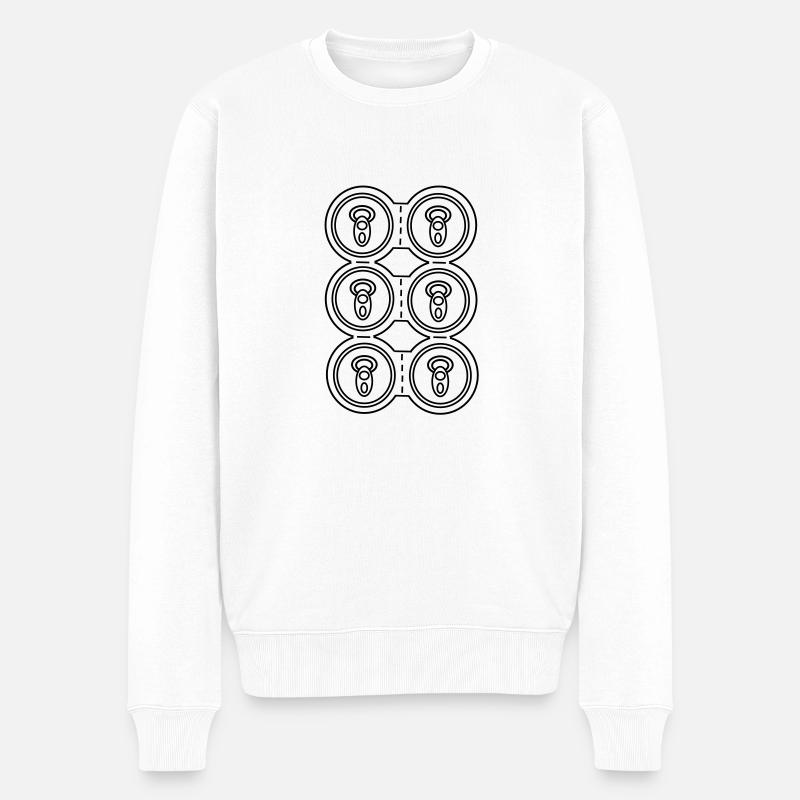 Sixpack / Bière - Pull Premium bio Homme - blanc