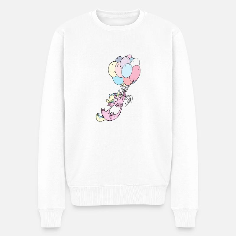 Ballons Licorne - Pull Premium bio Homme - blanc