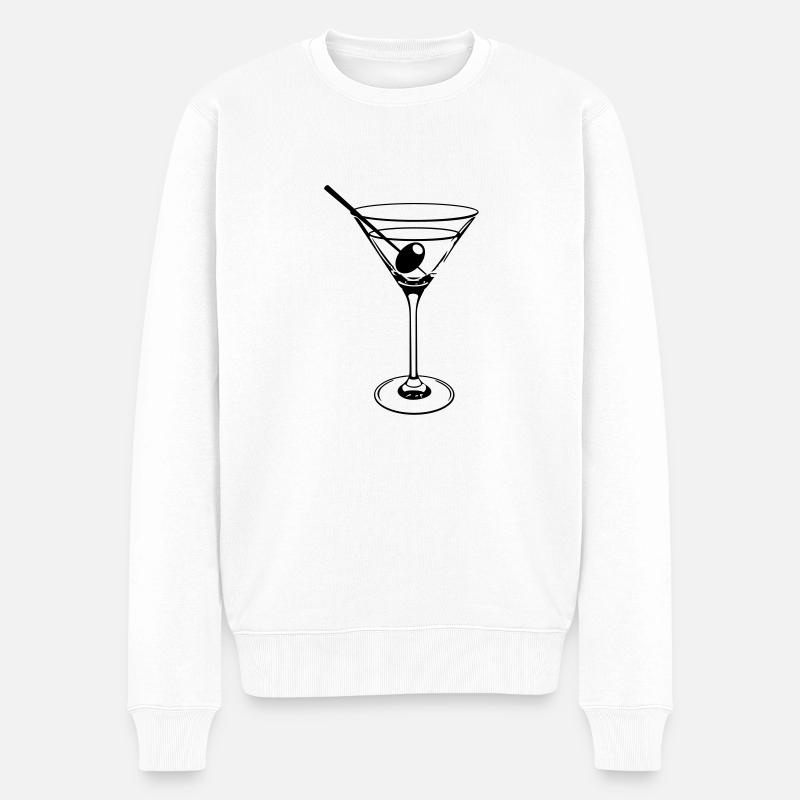 Verre à Cocktail - Pull Premium bio Homme - blanc