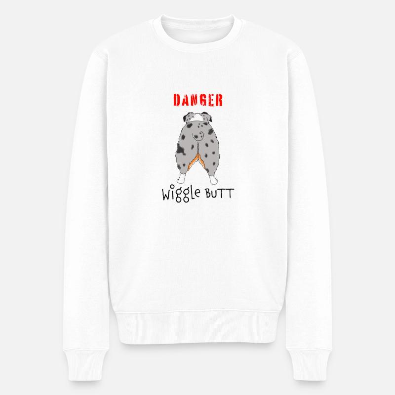 Aussie Danger Wiggle Butt - Pull Premium bio Homme - blanc