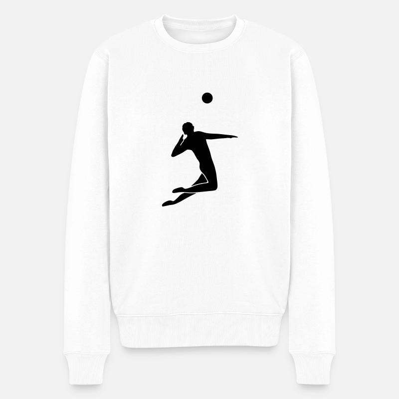 Volley-ball - Pull Premium bio Homme - blanc