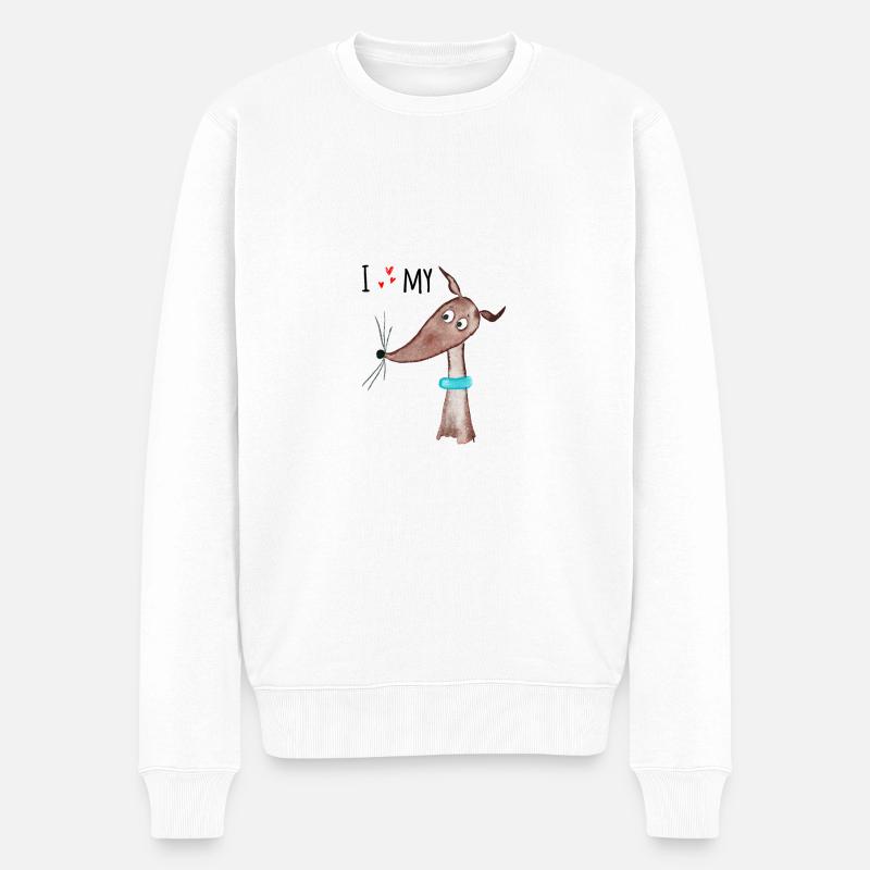 I love my Sighthound - Pull Premium bio Homme - blanc