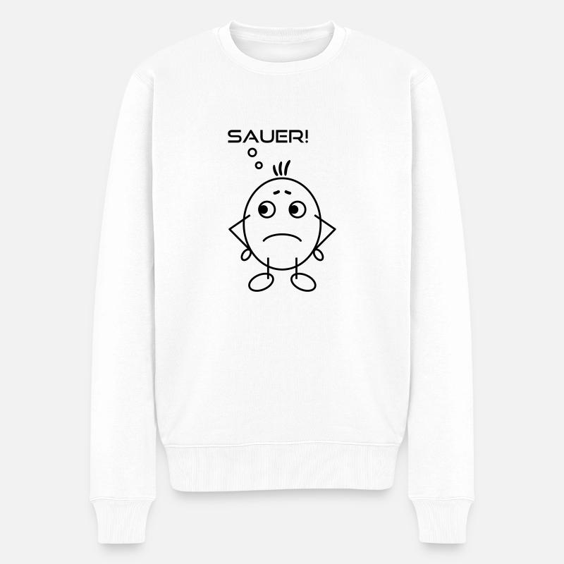 Eierkopf sauer - Männer Premium Bio Pullover - Weiß