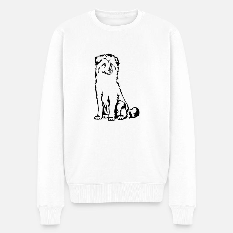 Berger des Pyrénées - Pull Premium bio Homme - blanc