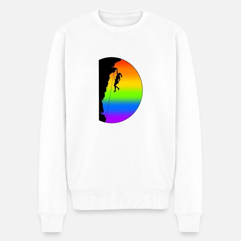 Climb on (She, LBGT) - Männer Premium Bio Pullover - Weiß