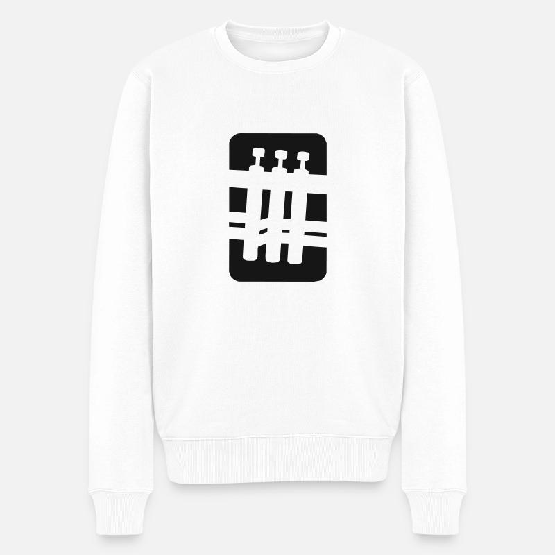 trumpet. - Männer Premium Bio Pullover - Weiß