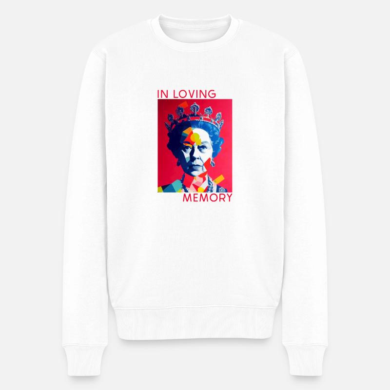 À la mémoire de la reine Elizabeth - Pull Premium bio Homme - blanc