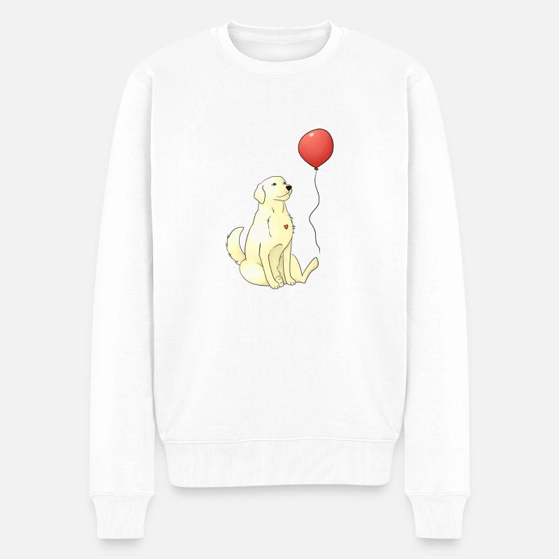 Golden Retriever - Männer Premium Bio Pullover - Weiß