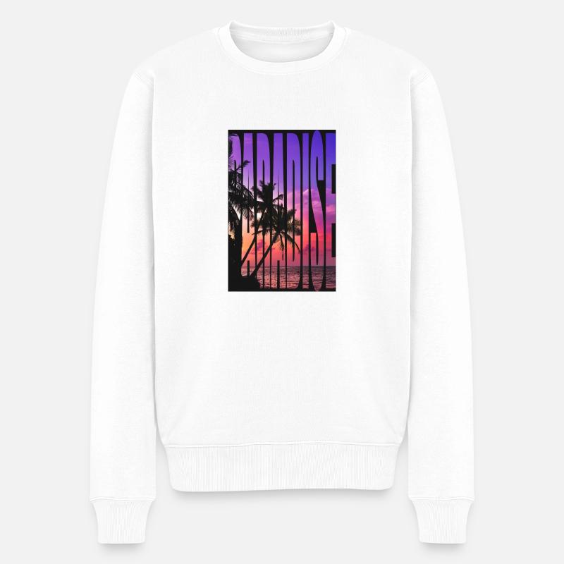 Conception de t-shirt Paradise - Pull Premium bio Homme - blanc