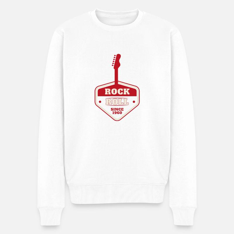 ROCK 'N' ROLL SEIT 1960 - Männer Premium Bio Pullover - Weiß