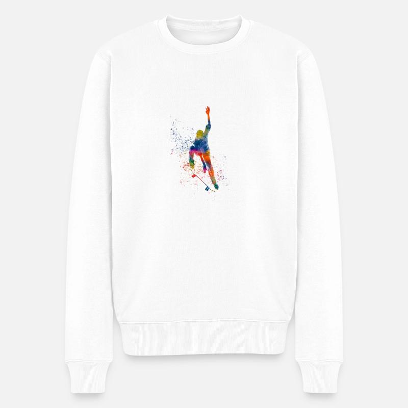 Patineur - Pull Premium bio Homme - blanc