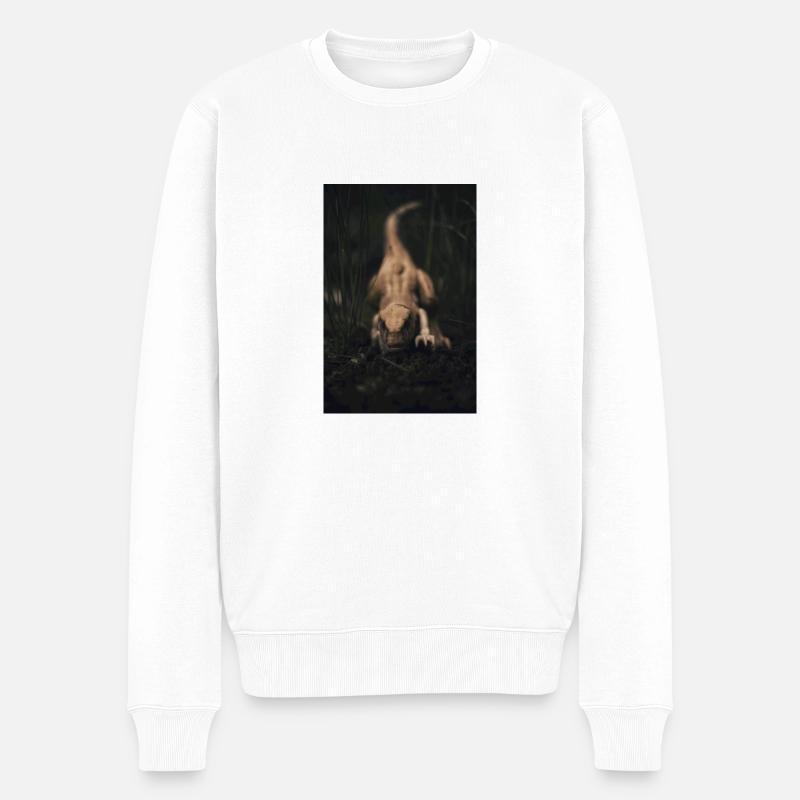 Raptor - Männer Premium Bio Pullover - Weiß