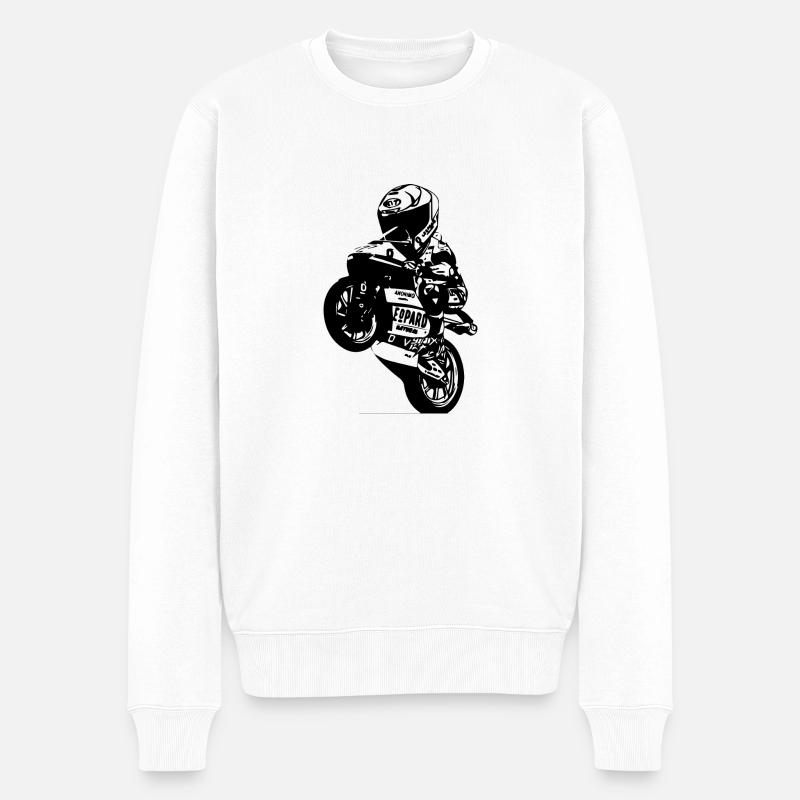 Moto GP - Männer Premium Bio Pullover - Weiß