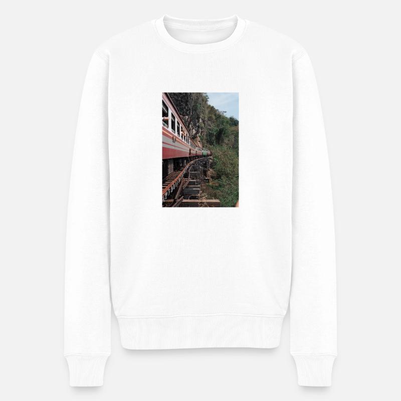 Zug, Zug - Männer Premium Bio Pullover - Weiß