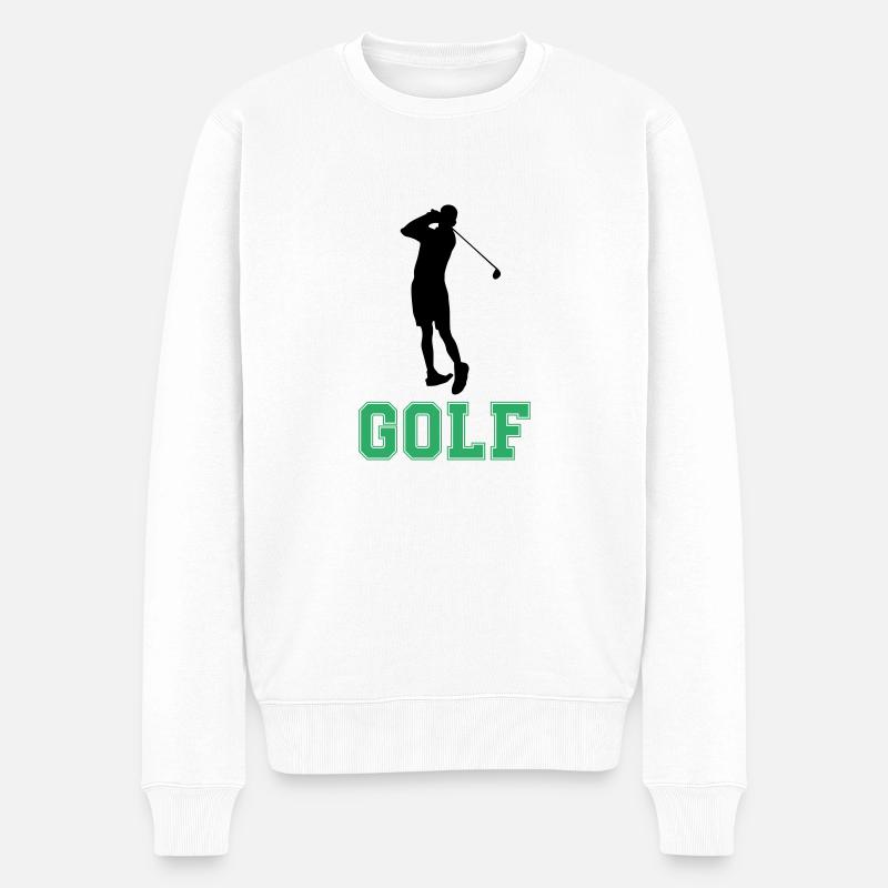 golf - Männer Premium Bio Pullover - Weiß