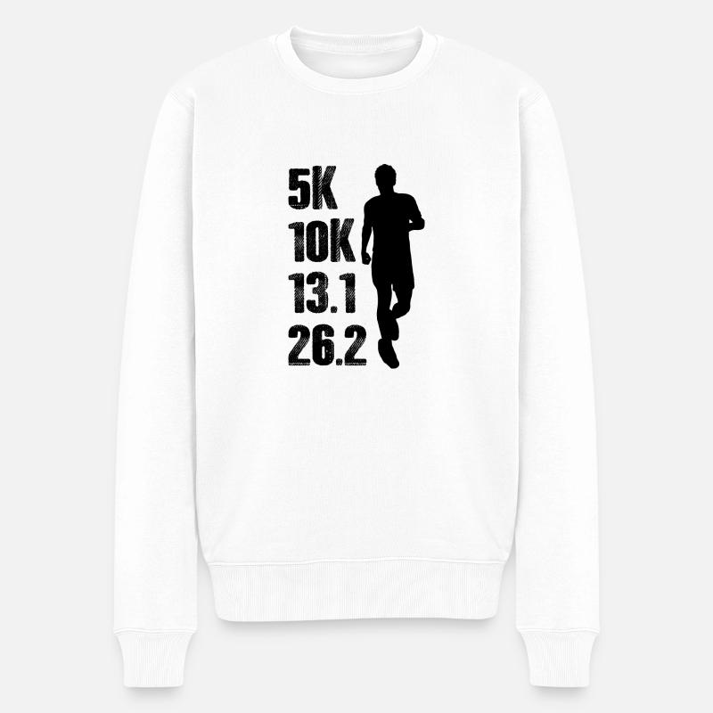 Marathon Courir Jogging - Pull Premium bio Homme - blanc