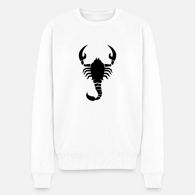 skorpion - Männer Premium Bio Pullover - Weiß