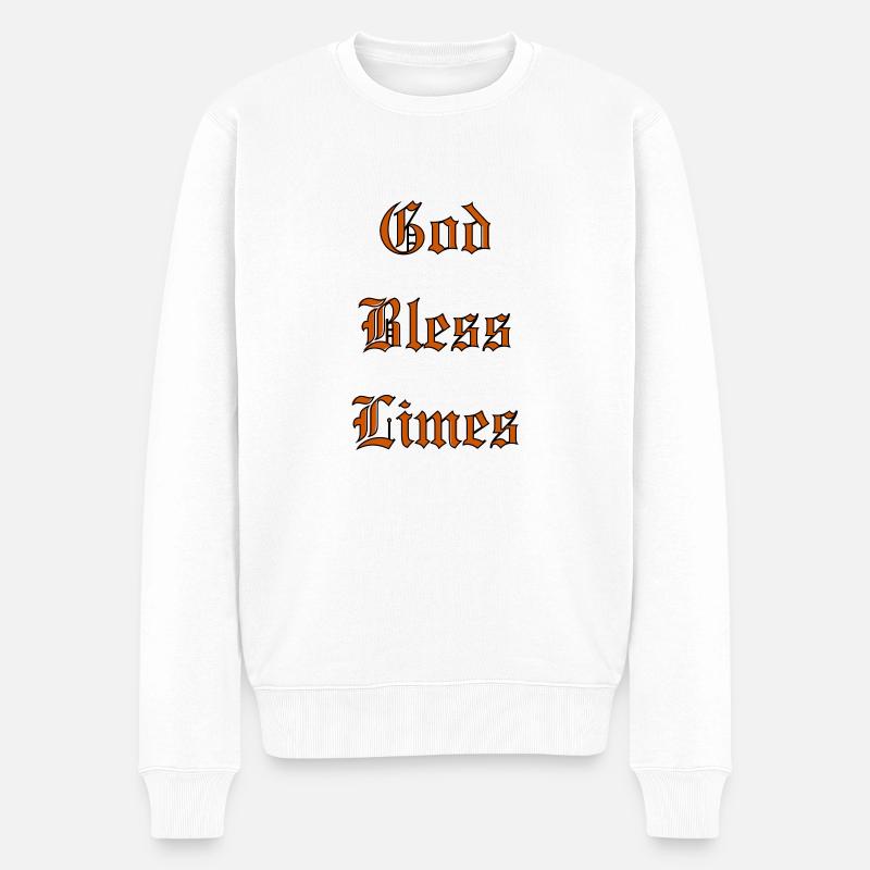 GodBlessLimes - Männer Premium Bio Pullover - Weiß