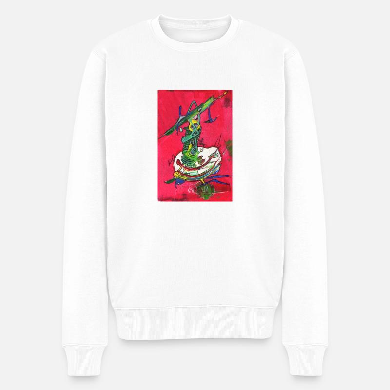 FUNtasie - Männer Premium Bio Pullover - Weiß