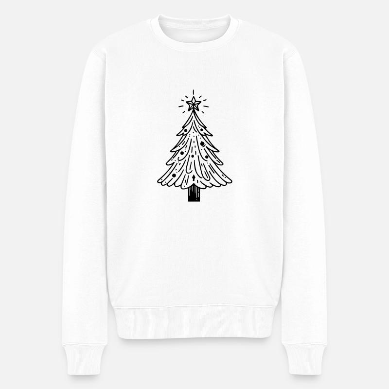 Sapin de Noël - Pull Premium bio Homme - blanc