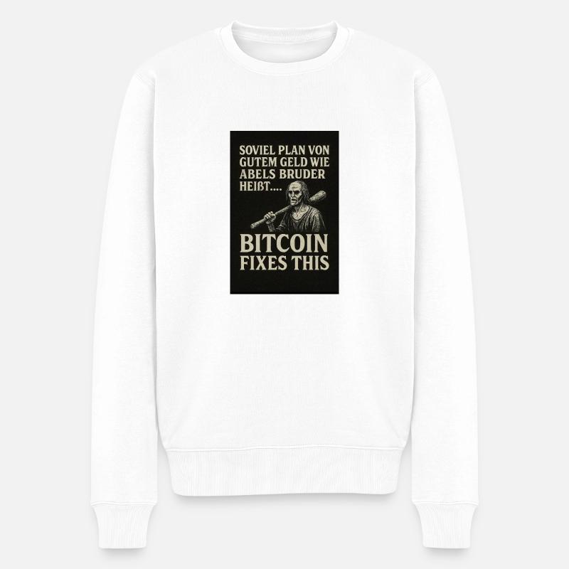 Bitcoin fixes this - Männer Premium Bio Pullover - Weiß