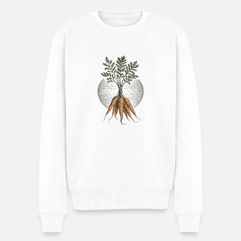 Carottes terreuses - Pull Premium bio Homme - blanc