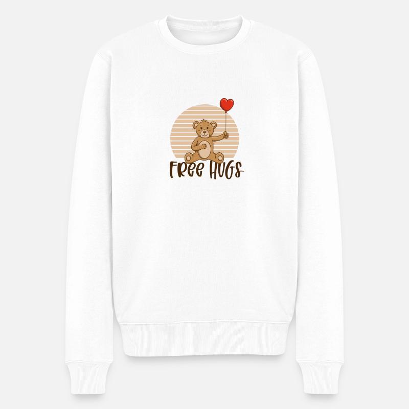 Câlins gratuits Teddy Bear - Pull Premium bio Homme - blanc