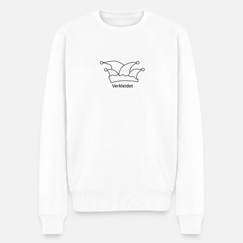 Verkleidet - Männer Premium Bio Pullover - Weiß