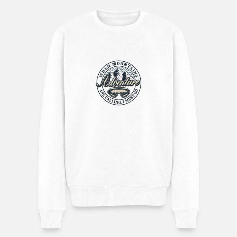 Aventure - Pull Premium bio Homme - blanc