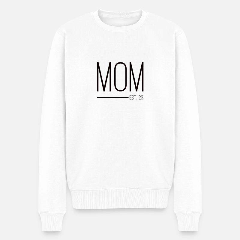 Mom established 23 black - Männer Premium Bio Pullover - Weiß