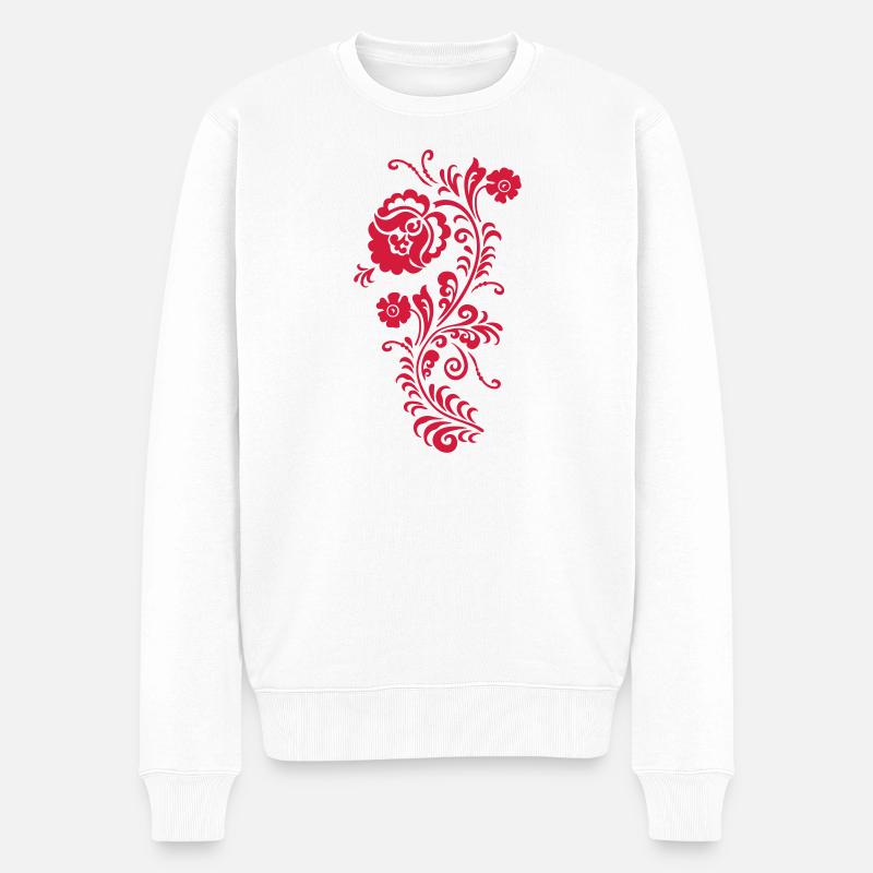 Ornament - Männer Premium Bio Pullover - Weiß