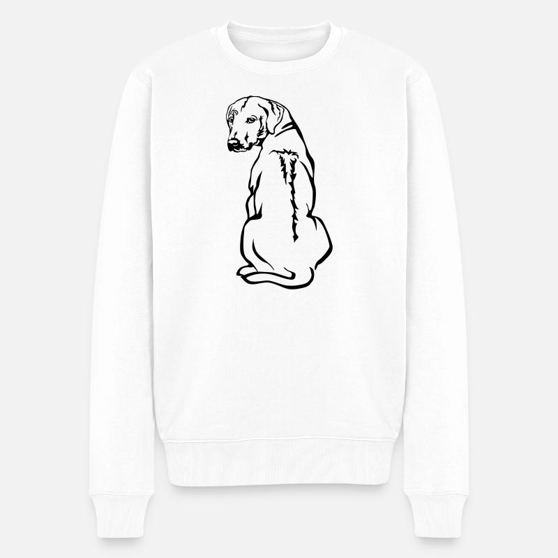 Rhodesian Ridgeback - Männer Premium Bio Pullover - Weiß