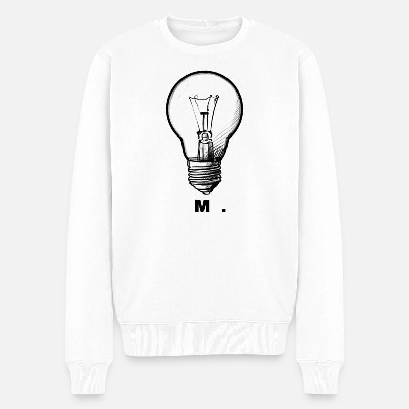 Idea: Am I. - Männer Premium Bio Pullover - Weiß