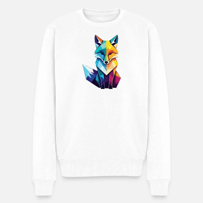 Fuchs - Männer Premium Bio Pullover - Weiß