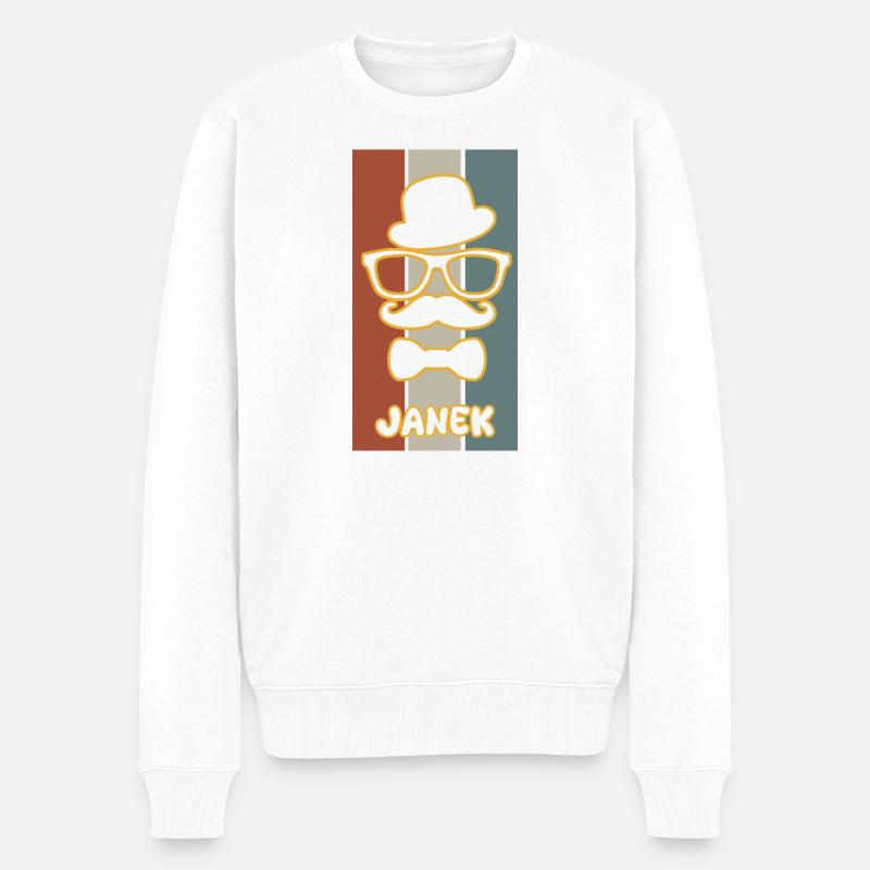 Janek als Vorname - Männer Premium Bio Pullover - Weiß